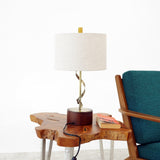 Foundry Twisted Metal Table Lamp by Ashcroft Imports at Eve Furniture