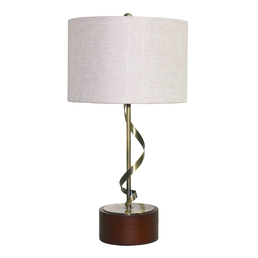 Foundry Twisted Metal Table Lamp by Ashcroft Imports at Eve Furniture