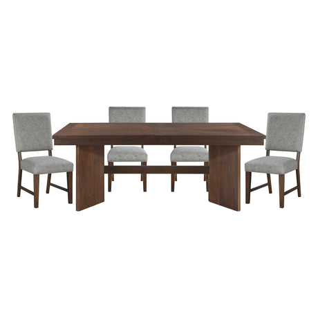 Franco Walnut/Gray Dining Set by Homelegance at Eve Furniture