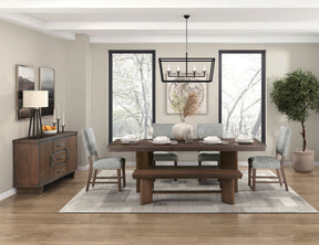 Franco Walnut/Gray Dining Set by Homelegance at Eve Furniture