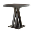 Freda Cappuccino Double X-Shaped Base Square Bar Table by Coaster at Eve Furniture