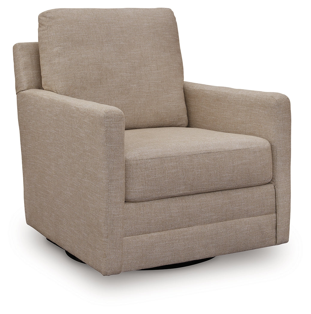 Freybourne Twill Swivel Accent Chair by Ashley at Eve Furniture
