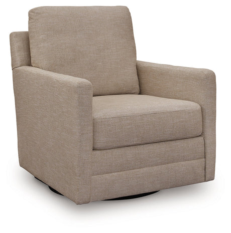 Freybourne Twill Swivel Accent Chair by Ashley at Eve Furniture
