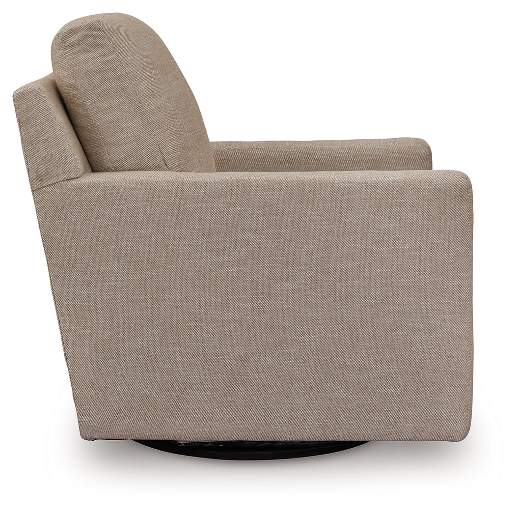 Freybourne Twill Swivel Accent Chair by Ashley at Eve Furniture