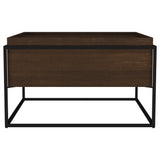 Fulton Dark Brown Square Mango Wood Coffee Table by Coaster at Eve Furniture