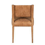 Maya 21" Dining Chair in Tan Leather with Natural Legs by Home Trends & Design at Eve Furniture