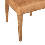 Maya 21" Dining Chair in Tan Leather with Natural Legs by Home Trends & Design at Eve Furniture