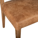 Maya 21" Dining Chair in Tan Leather with Natural Legs by Home Trends & Design at Eve Furniture