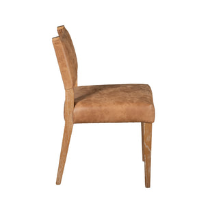 Maya 21" Dining Chair in Tan Leather with Natural Legs by Home Trends & Design at Eve Furniture