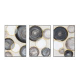 Palette Gilded Globes Hand Painted Framed Triptych by Home Trends & Design at Eve Furniture