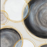 Palette Gilded Globes Hand Painted Framed Triptych by Home Trends & Design at Eve Furniture