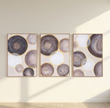 Palette Gilded Globes Hand Painted Framed Triptych by Home Trends & Design at Eve Furniture