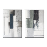 Palette Linear Landscape Hand Painted Framed Diptych by Home Trends & Design at Eve Furniture