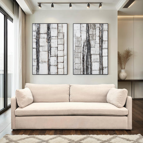 Palette Nature Canvas Hand Painted Framed Diptych by Home Trends & Design at Eve Furniture