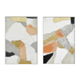 Palette Pastel Patchwork 1 Hand Painted Framed Diptych by Home Trends & Design at Eve Furniture