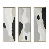 Palette Ripped Reflections Hand Painted Framed Triptych by Home Trends & Design at Eve Furniture