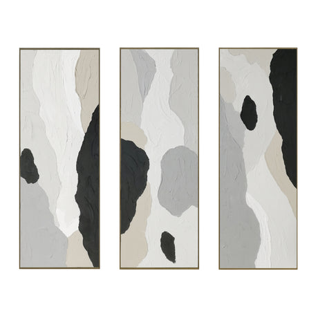 Palette Ripped Reflections Hand Painted Framed Triptych by Home Trends & Design at Eve Furniture