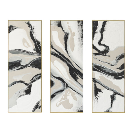 Palette Serenity Hand Painted Framed Triptych by Home Trends & Design at Eve Furniture