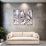 Palette Serenity Hand Painted Framed Triptych by Home Trends & Design at Eve Furniture