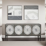 Palette Modern Slate Hand Painted Framed Diptych by Home Trends & Design at Eve Furniture