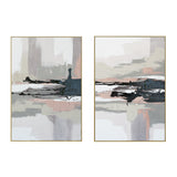 Palette Vistas Unknown Hand Painted Framed Diptych by Home Trends & Design at Eve Furniture