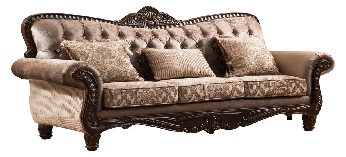 Giana Brown/Beige Living Room Set