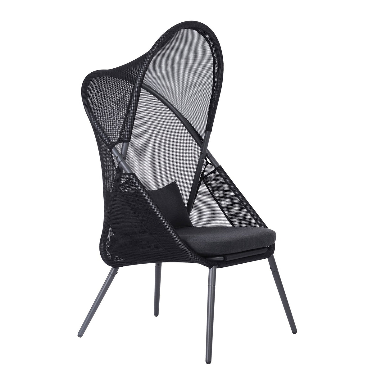 Alverta Black Foldable Chair, Set of 2