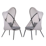 Alverta Light Gray Foldable Chair, Set of 2