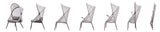 Alverta Light Gray Foldable Chair, Set of 2