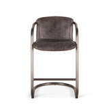 Portofino 22" Counter Chair in Antique Ebony Top Grain Leather
