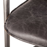 Portofino 22" Counter Chair in Antique Ebony Top Grain Leather