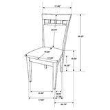 Gabriel Cappuccino 5-Piece Extension Leaf Dining Table Set by Coaster at Eve Furniture