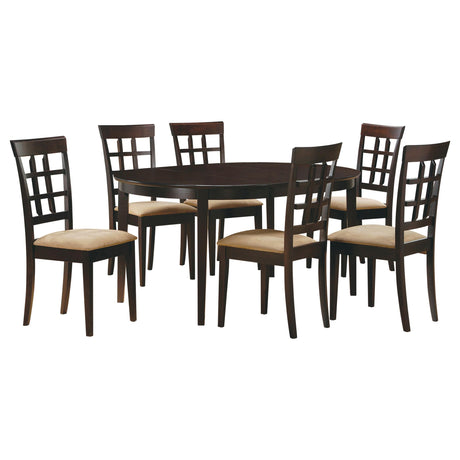 Gabriel Cappuccino 7-Piece Dining Set with Extension Leaff by Coaster at Eve Furniture