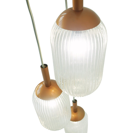 Gala Pendant Lamp - Bronze and Clear by Ashcroft Imports at Eve Furniture