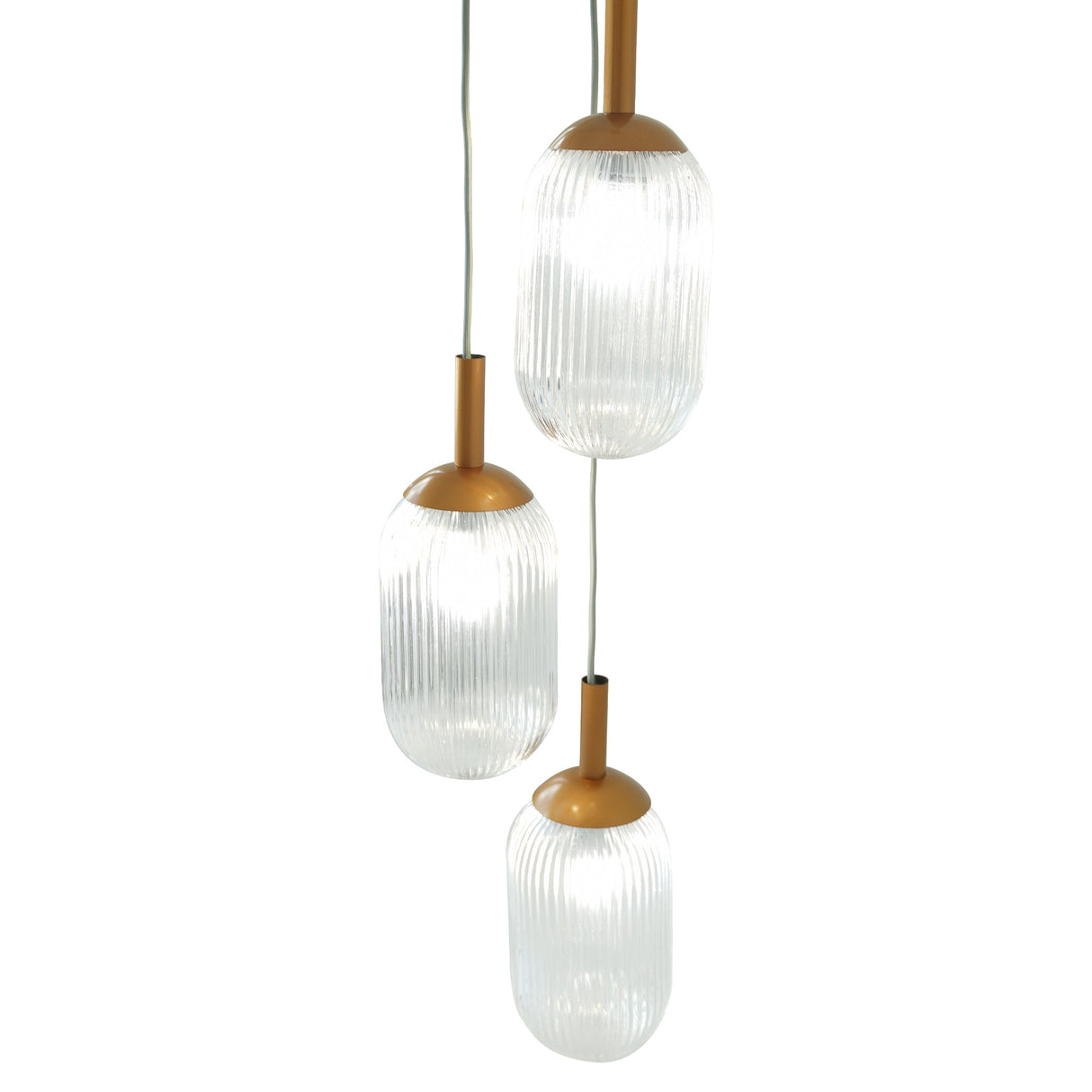 Gala Pendant Lamp - Bronze and Clear by Ashcroft Imports at Eve Furniture