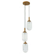 Gala Pendant Lamp - Bronze and Clear by Ashcroft Imports at Eve Furniture