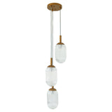 Gala Pendant Lamp - Bronze and Clear by Ashcroft Imports at Eve Furniture
