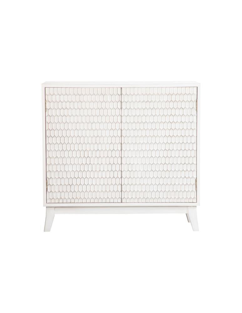 Gambon White Rectangular 2-Door Accent Cabinet by Coaster at Eve Furniture