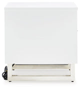 Gardoni White/Black Chairside End Table by Ashley at Eve Furniture