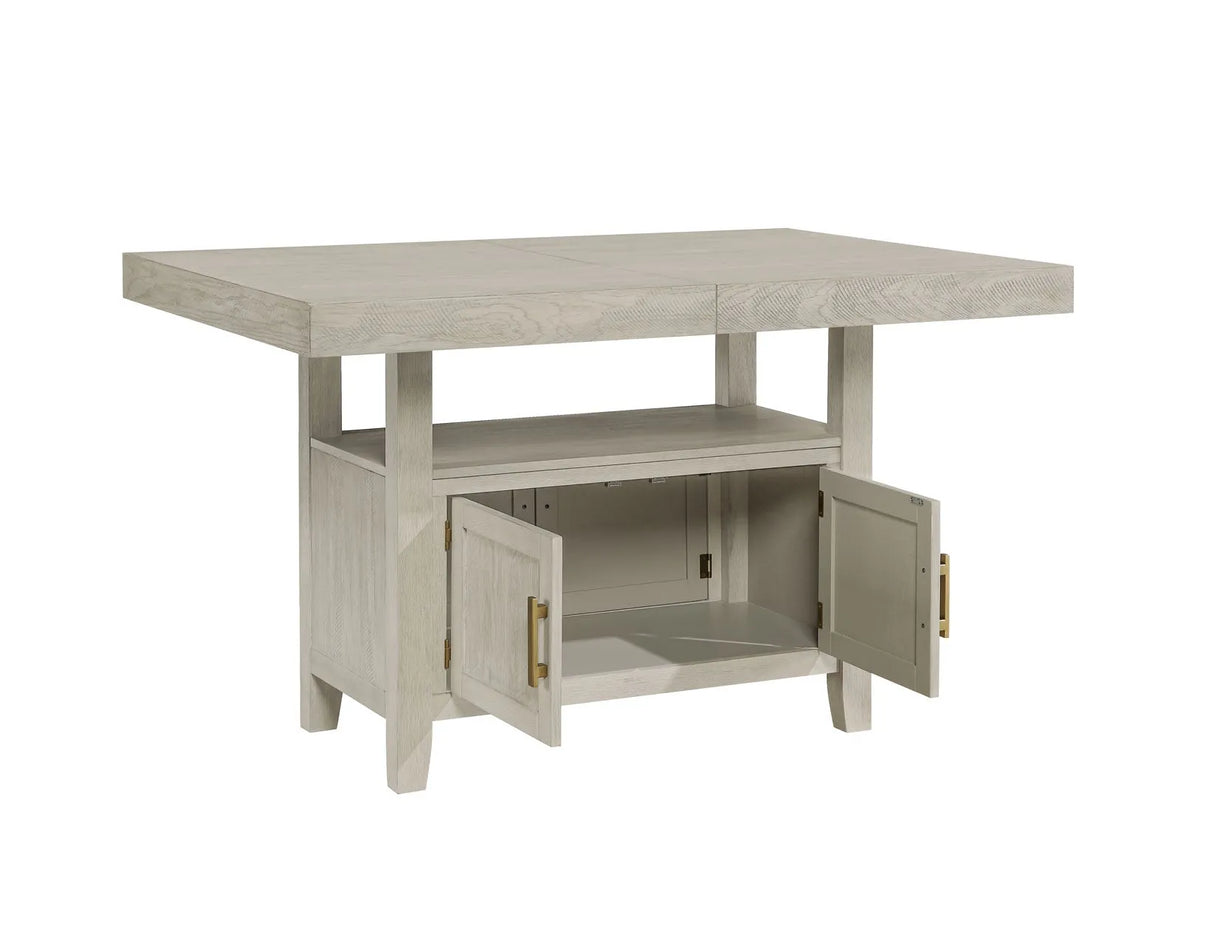 Garland 60-80″ Counter Table with 20″ Leaf, Greige Finish by Steve Silver at Eve Furniture