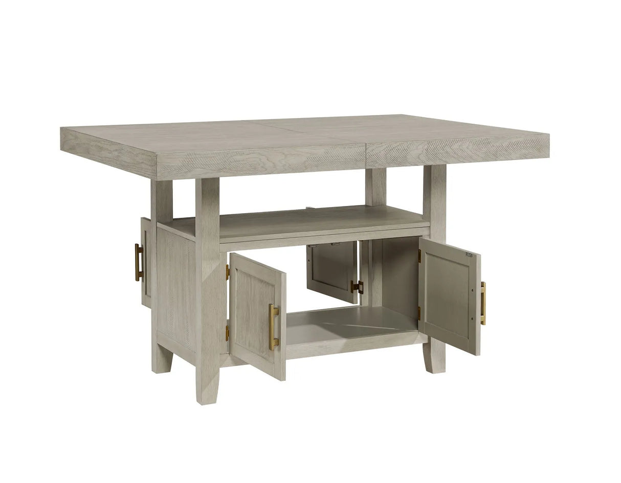 Garland 60-80″ Counter Table with 20″ Leaf, Greige Finish by Steve Silver at Eve Furniture