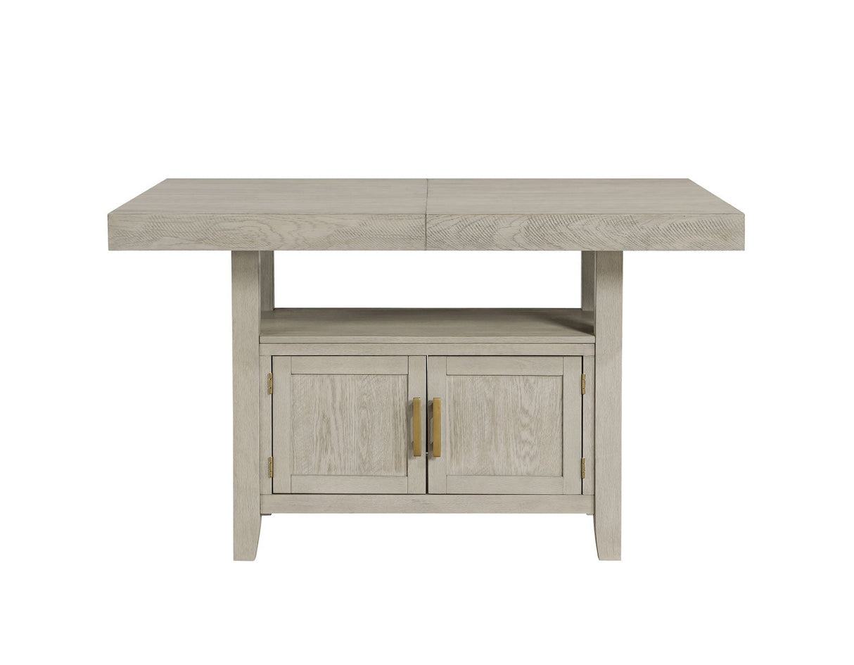 Garland 60-80″ Counter Table with 20″ Leaf, Greige Finish by Steve Silver at Eve Furniture
