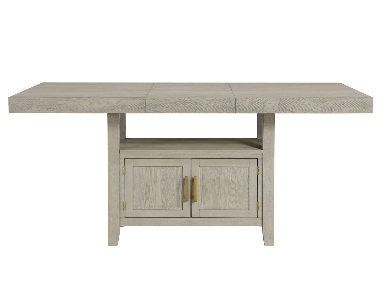 Garland 60-80″ Counter Table with 20″ Leaf, Greige Finish by Steve Silver at Eve Furniture