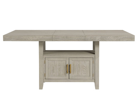 Garland 60-80″ Counter Table with 20″ Leaf, Greige Finish by Steve Silver at Eve Furniture