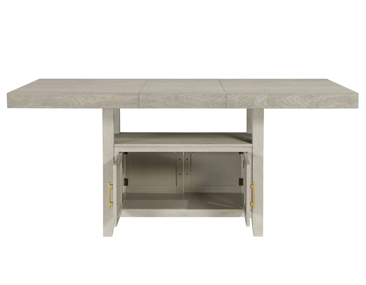 Garland 60-80″ Counter Table with 20″ Leaf, Greige Finish by Steve Silver at Eve Furniture