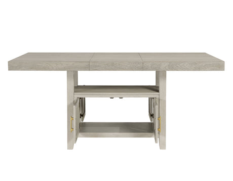 Garland 60-80″ Counter Table with 20″ Leaf, Greige Finish by Steve Silver at Eve Furniture