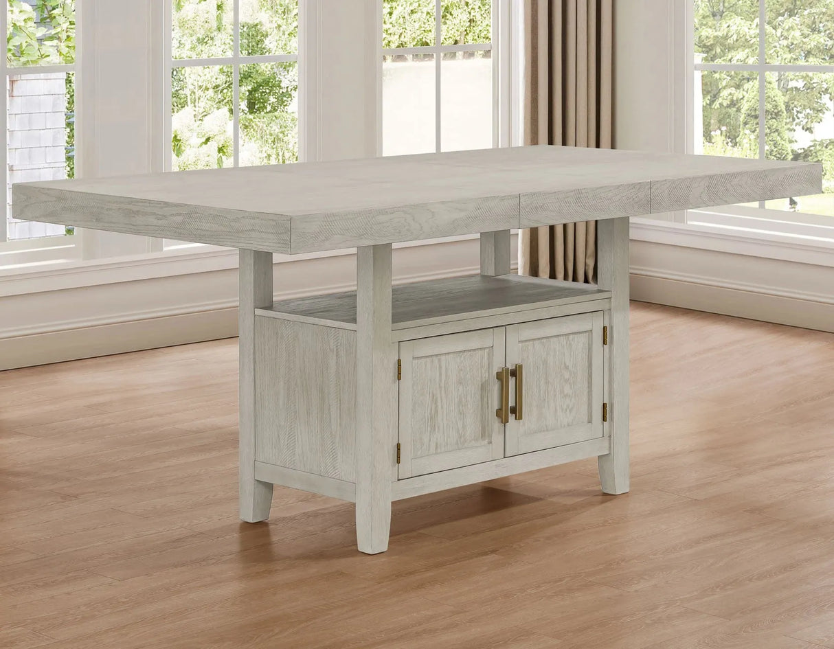 Garland 60-80″ Counter Table with 20″ Leaf, Greige Finish by Steve Silver at Eve Furniture