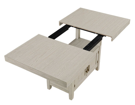 Garland 60-80″ Counter Table with 20″ Leaf, Greige Finish by Steve Silver at Eve Furniture