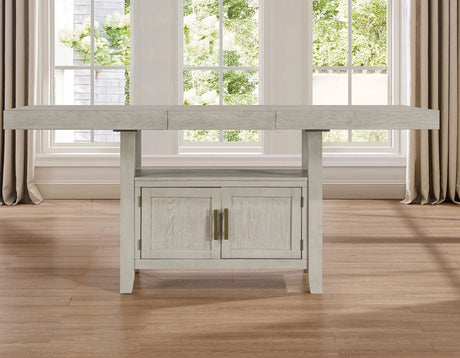 Garland 60-80″ Counter Table with 20″ Leaf, Greige Finish by Steve Silver at Eve Furniture