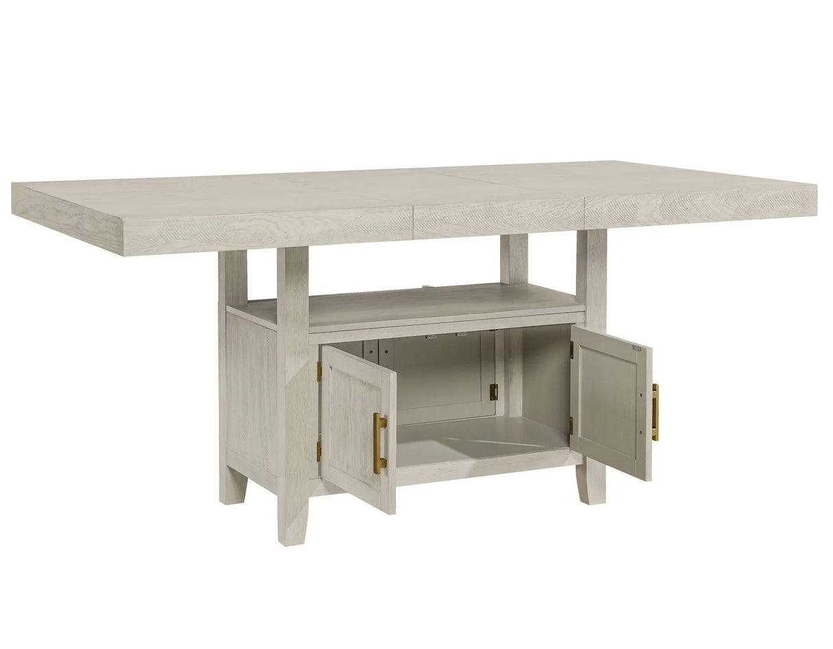 Garland 60-80″ Counter Table with 20″ Leaf, Greige Finish by Steve Silver at Eve Furniture